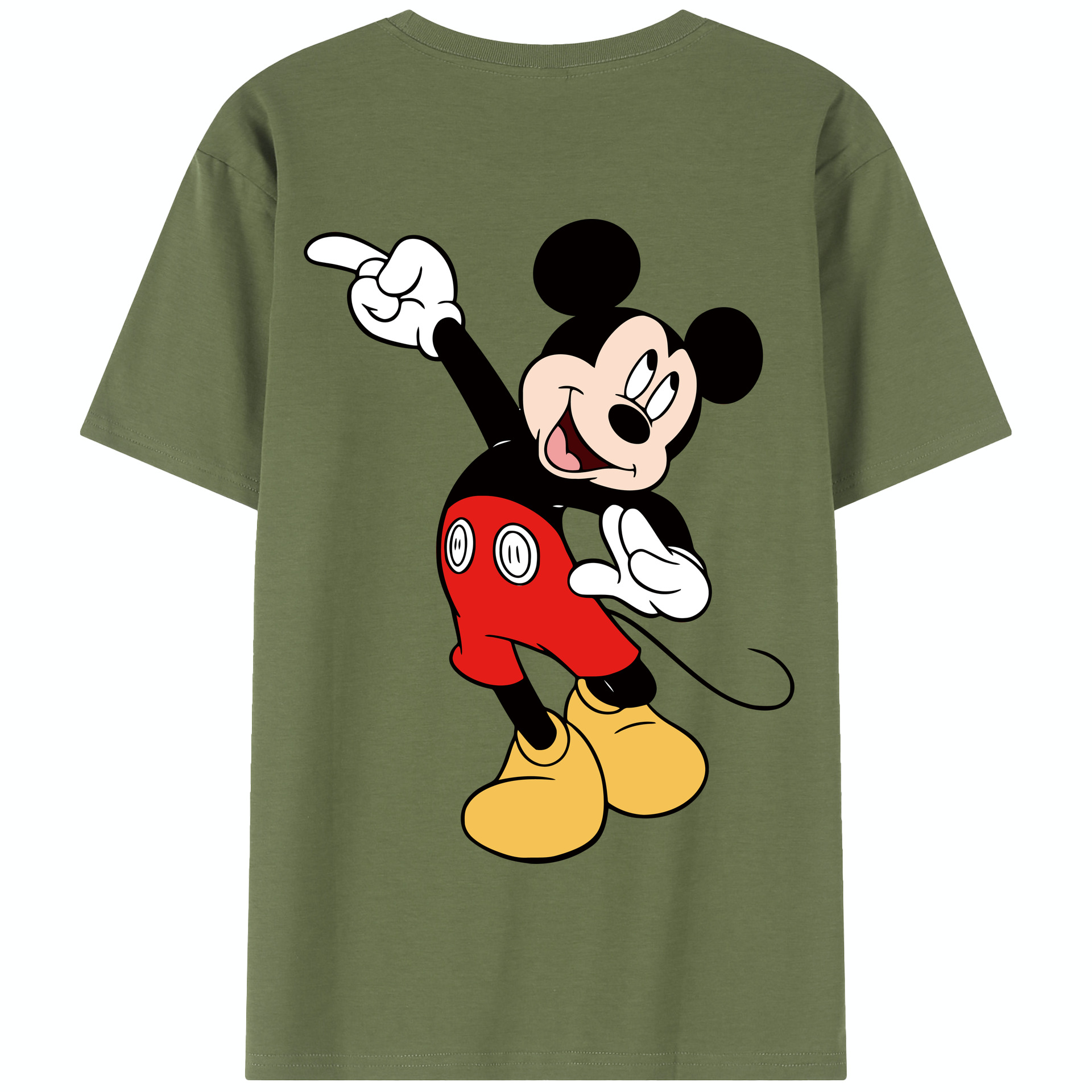 （画像用） ミッキーマウス Mickey Mouse 綿100％半袖Tシャツ（背面プリント）